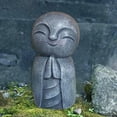 thumbnail image 3 of 2x Buda Japonés Monje Feliz Con Las Manos Entrelazadas En Oración Mini Estatua, 3 of 8
