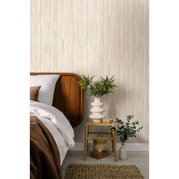 Dove Striking Striped Print Non Woven Non-Pasted Textured Wallpaper 57 Sq. Ft.