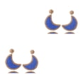 thumbnail image 4 of Sonducket 1 par de pendientes retro de verano en forma de luna, colgante de joyería portátil, accesorio colgante para el hogar al aire libre, azul oscuro Azul oscuro 2piezas Sonducket CBP270835, 4 of 6