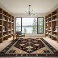thumbnail image 2 of ODIKA 9'x12' Washable Area Rug Non-Shedding, Easy Care Abstract Grid Boho Geometric Border Interlocking Lattice Motif for Master Suite, California King, Under Bed, 2 of 7