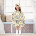 thumbnail image 7 of Dailycode Wearable Blanket Hoodie Oversized Sherpa Flannel Blankets with Pocket for 3-14 Year Old Gnomes and Lemon, 7 of 7