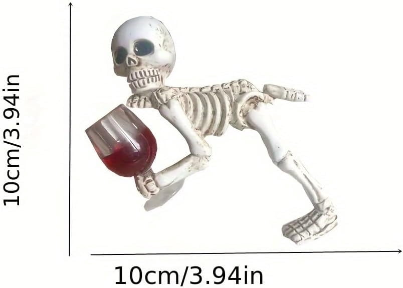 Weather-Resistant Skeleton Statue 5.1 Inch for Garden and Flower Pot Decoration