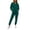 Green, variant on Women's 2-Piece Fleece Tracksuit Set Full Zip Hoodie and Jogger Pants Casual Lounge Outfit Fall Winter Daily Wear