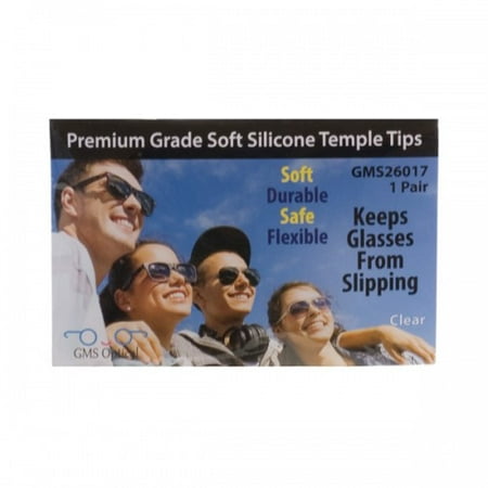 GMS Optical Premium Grade Comfortable Silicone Anti-slip Holder for Glasses- Clear (2