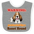 thumbnail image 3 of Inktastic Protected by a Basset Hound Funny Dog Boys or Girls Baby Bib, 3 of 4