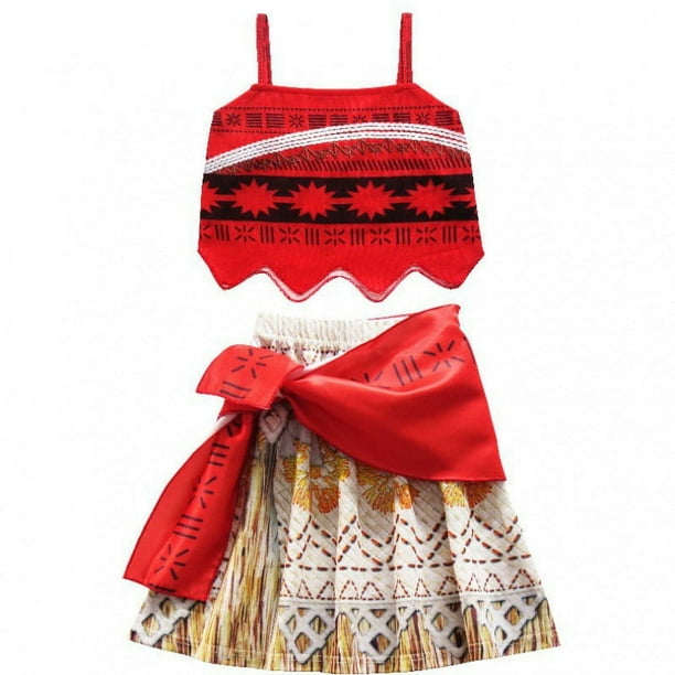 Ropa de Moana para ninas disfraces de princesa Vaiana trajes de playa de verano para aventuras en el mar fiestas cumpleanos conjuntos de collares elegantes Walmart en linea