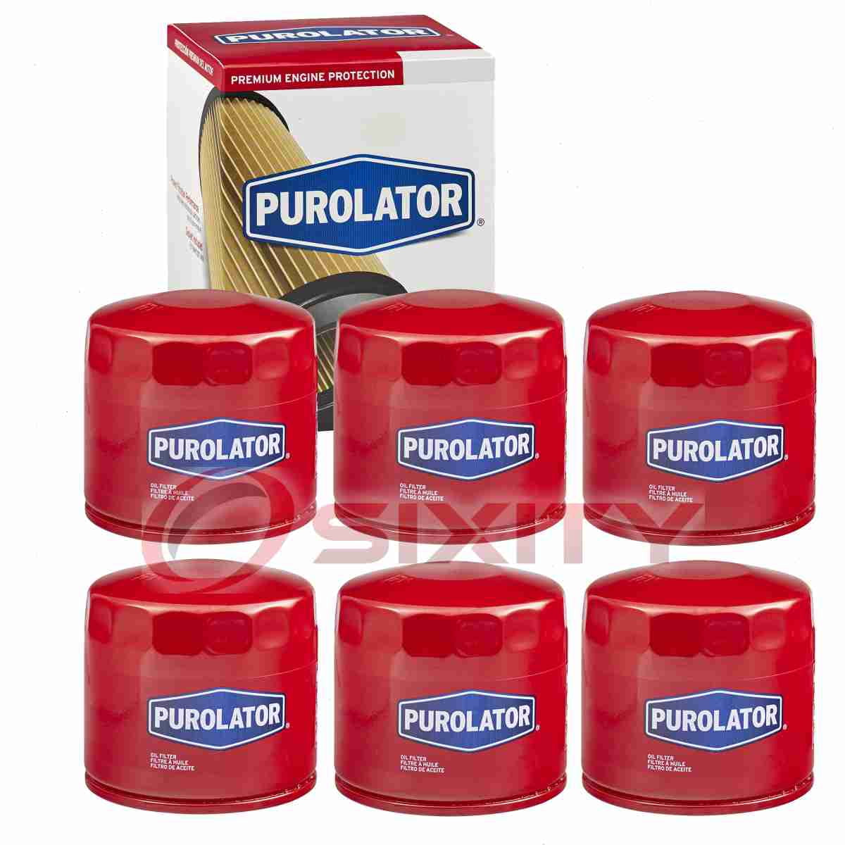 6 pc Purolator L14459 Engine Oil Filters for 152 61334 Oil Change Lubricant Filters Fits select: 2012-2023 HYUNDAI ELANTRA, 1989-2019 HYUNDAI SONATA