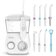 Water Flosser Oral Irrigator with 10 Adjustable Water Jet Pressures, 600ml Capacity and 8 Multiuse Tips