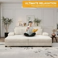 thumbnail image 6 of 80" Oversized Double Chaise Lounges Indoor Chair, Upholstered Cloud Plush Luxury Lounge Sofa Bed, Modern Sleeper Loveseat Chair for Living Room Bedroom Reading (Beige), 6 of 8