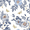 Blue Toile, variant on onn Pink Floral with Gems Phone Case for iPhone 17