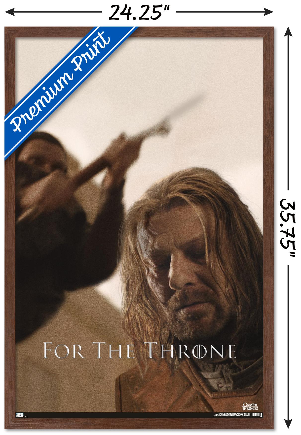 Game of Thrones - Ned Stark Wall Poster, 22.375" x 34", Framed