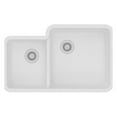 thumbnail image 3 of Elkay ELGOU3321LWH0 Elkay Quartz Classic 33" x 20-11/16" x 9", Offset 40/60 Double Bowl Undermount Sink, White, 3 of 3