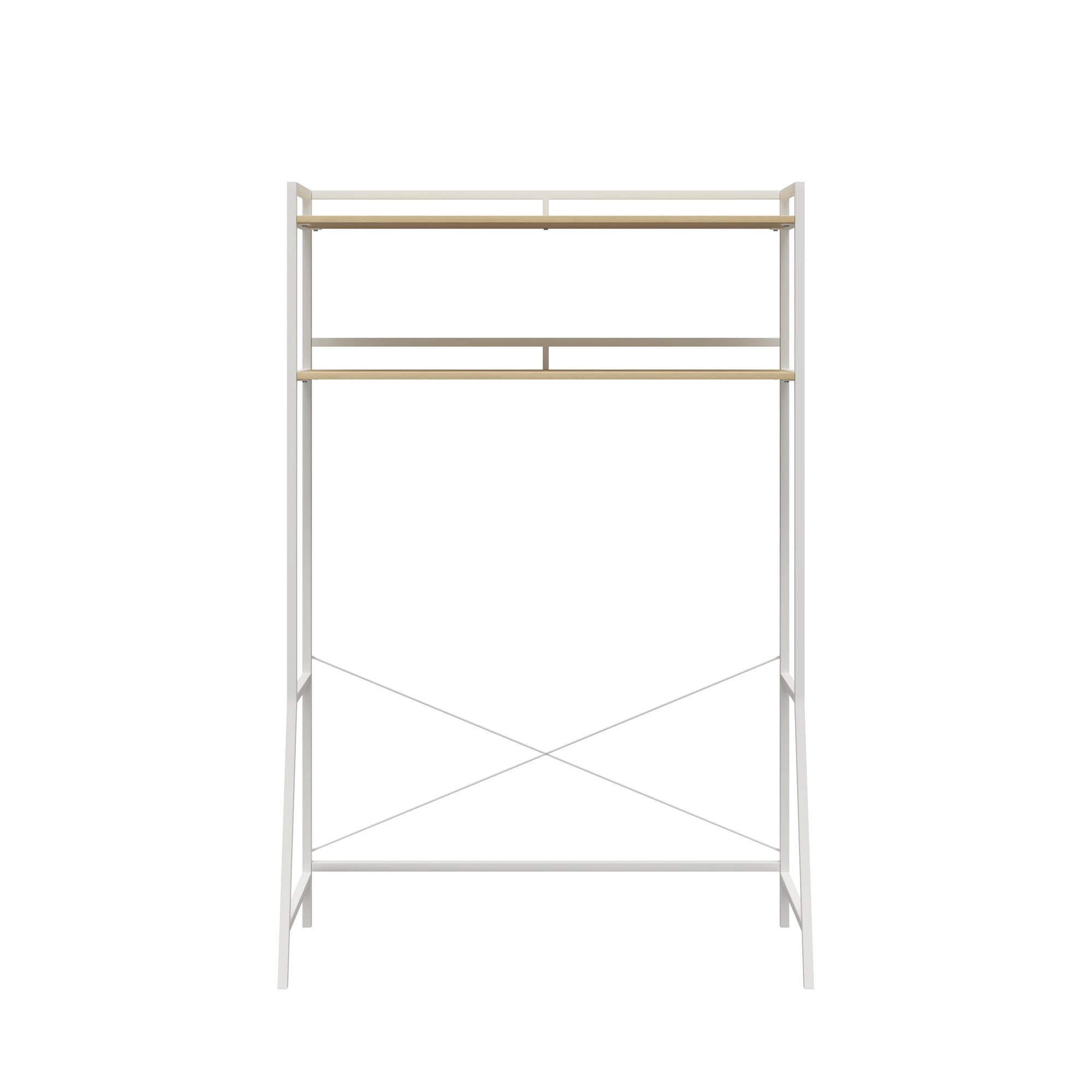Novogratz Beverly Over-The-Bed Storage for Twin & XL Twin Beds, Blonde Oak/White
