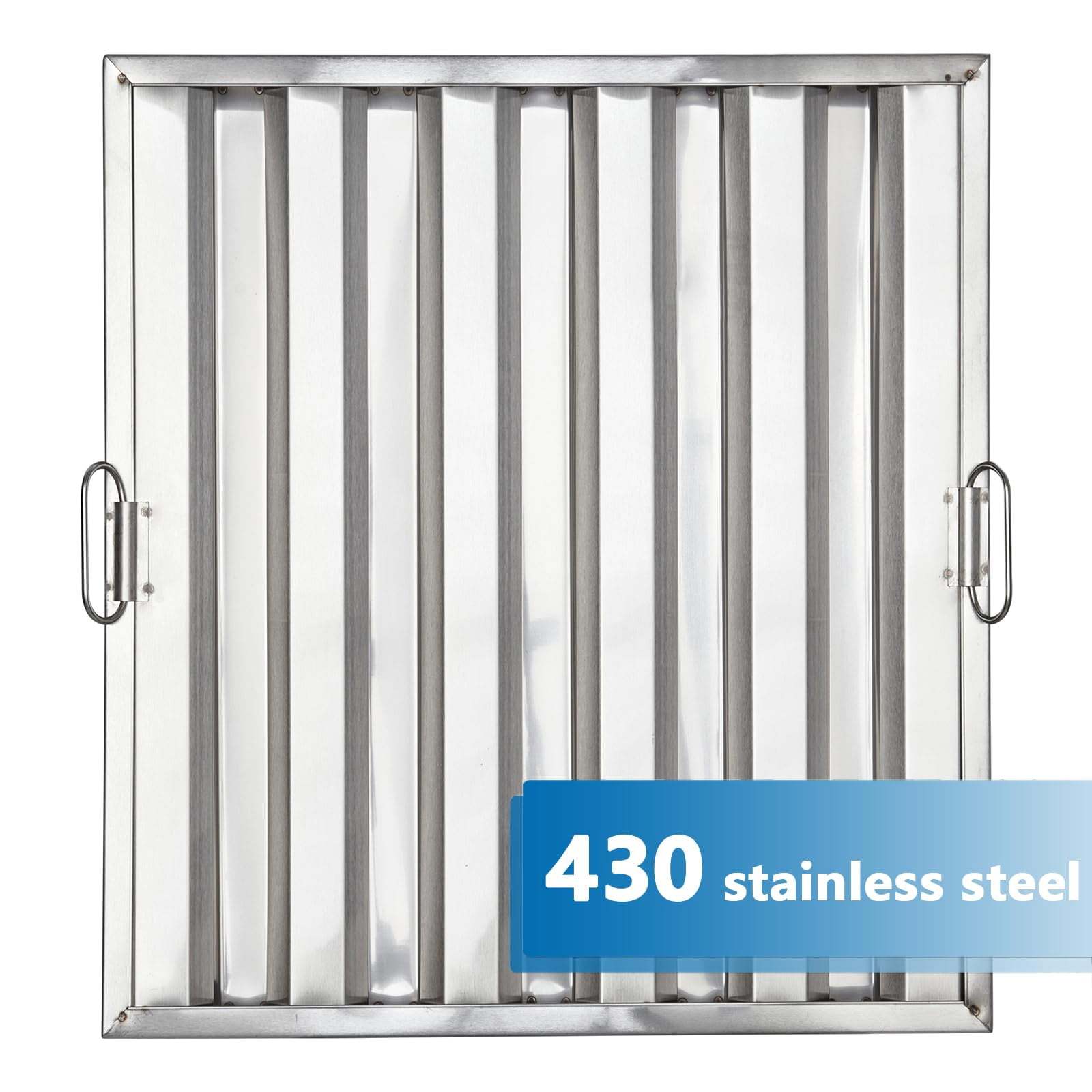 Yeshouse 430 Stainless Steel Groove Baffle Filters for Restaurant Kitchen Exhaust Hoods