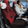 thumbnail image 2 of Uorisanigo High Back Seat Cover Set Universal Halloween Cobweb Spider Car Seat Cover Front Seats Fit for Vehicles, Auto, Suvs, Trucks, Sedans, Vans, Cars, Set of 2, 2 of 7