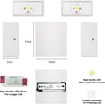 thumbnail image 3 of Aplique de pared interior moderno de 12 W, 2 lámparas de pared LED de aluminio, blanco cálido de 3000 K, accesorios de iluminación para sala de estar, dormitorio, baño, cocina y comedor., 3 of 4