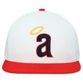 thumbnail image 2 of Men's Mitchell & Ness White California Angels Cooperstown Collection Basic Flip Snapback Hat, 2 of 5