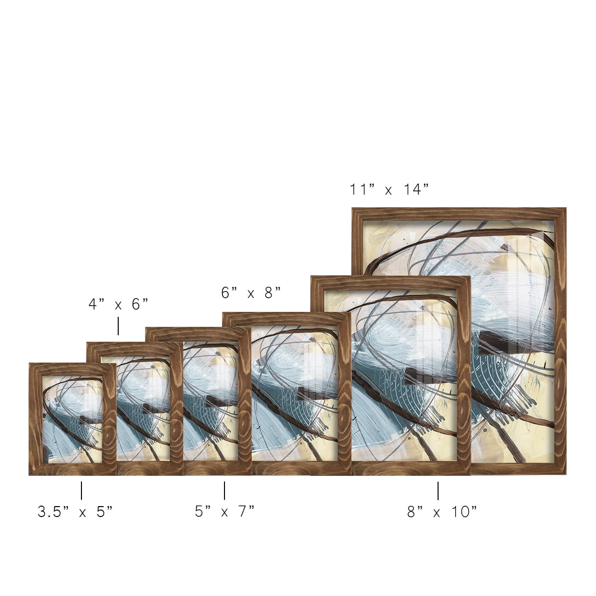 Winding Around II - Framed Print w/glass - Walnut