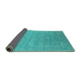 thumbnail image 2 of Ahgly Company Indoor Square Oriental Turquoise Blue Industrial Area Rugs, 3' Square, 2 of 4