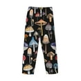 thumbnail image 3 of Lsque Mushrooms and Autumn Leaves Print Men's Pajama Pants, Lounge Pant - Comfortable Home Wear,Elastic Waistband, Stylish Design-Small, 3 of 9
