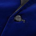 thumbnail image 3 of Men's Velvet Blazer Slim Fit Solid Tuxedo Jacket Business Casual Blazer 26s, 3 of 5