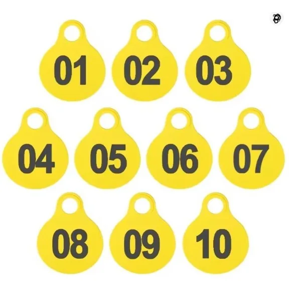 No Puncture Neck Tags for Cattle, Sheep and Deer, Durable TPU Hanging Animal ID Circle Tags, Easy to Use and Reusable Tags