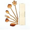thumbnail image 6 of ACDANC Natural Wooden Spoons and Forks Set, 6-Count, 6 of 7
