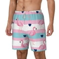 thumbnail image 2 of Uemuo Flamingo1 Pattern Mens Swim Trunks Quick Dry Board Shorts with Mesh Lining, Stretch Beach Shorts Quick Dry No-Chafing Board Shorts-Medium, 2 of 9