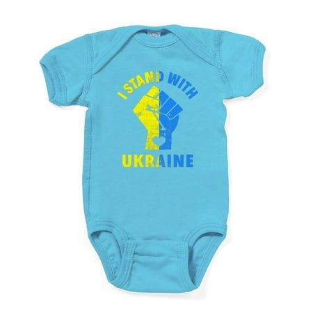 

CafePress - I Stand With Ukraine Pride Ukrainian Fla Body Suit - Cute Infant Bodysuit Baby Romper