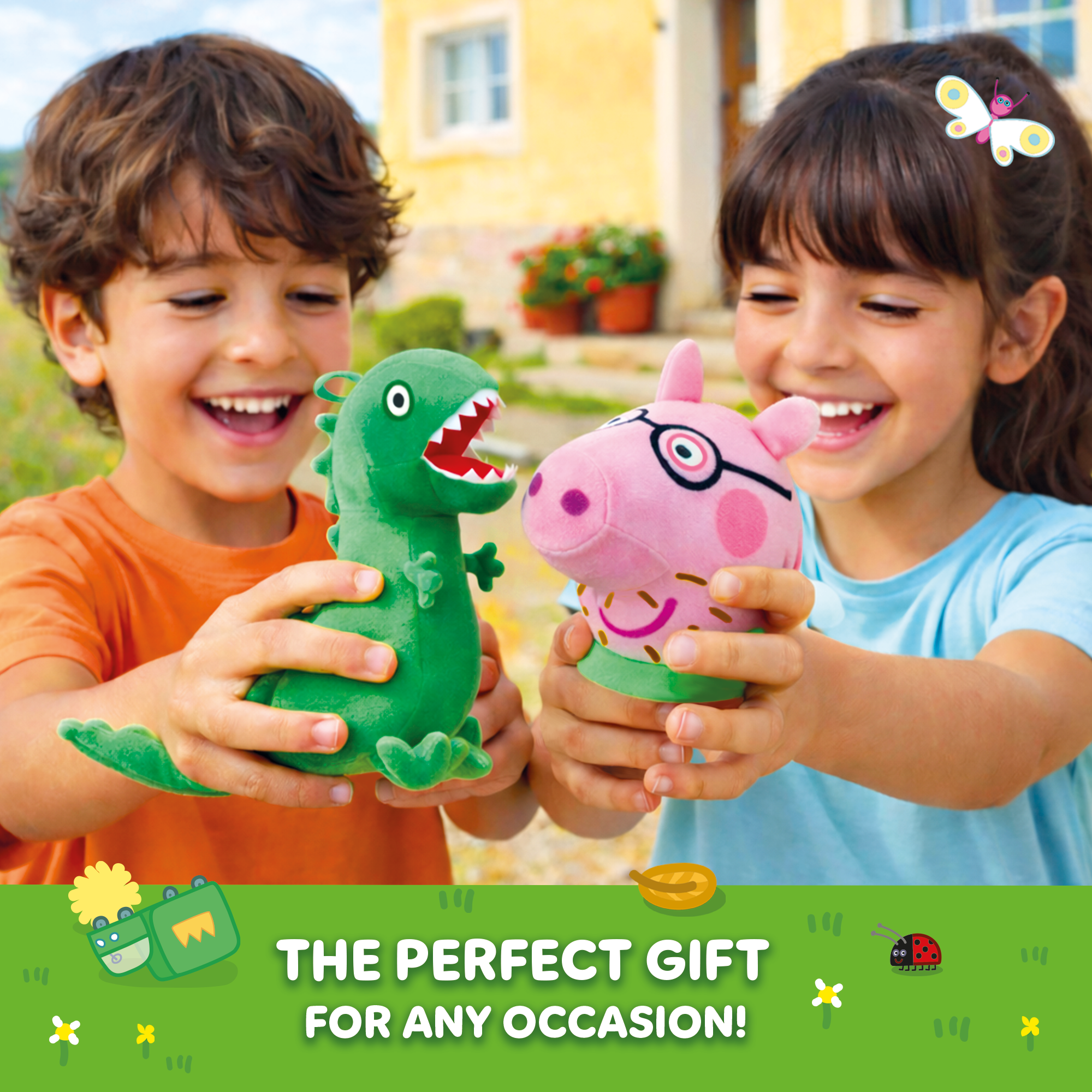 Miraball Surprises Peppa Pig - Pack of 3, Blind Capsule Toys with Expandable Memory Foam Plush & Stickers - Fun Mystery Plush Balls for Kids Collectible Toy Surprises, Party Favors, Gifting