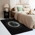 thumbnail image 3 of Moon Rugs for Living Room Bedroom Entryway - Aesthetic Rug 2x3 - Black Carpet for Home Decor - Washable Non Slip Patterned Indoor Small Area Rug - Soft & Low Pile (ZJ&393), 3 of 7