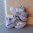 thumbnail image 3 of Toddler Boys Kids Running Shoes Winter Warm Platform Slip On Sneakers Comfortable Fleece Lined Lace Up Casual Shoes Purple Size 13.5 Little Child, 3 of 7