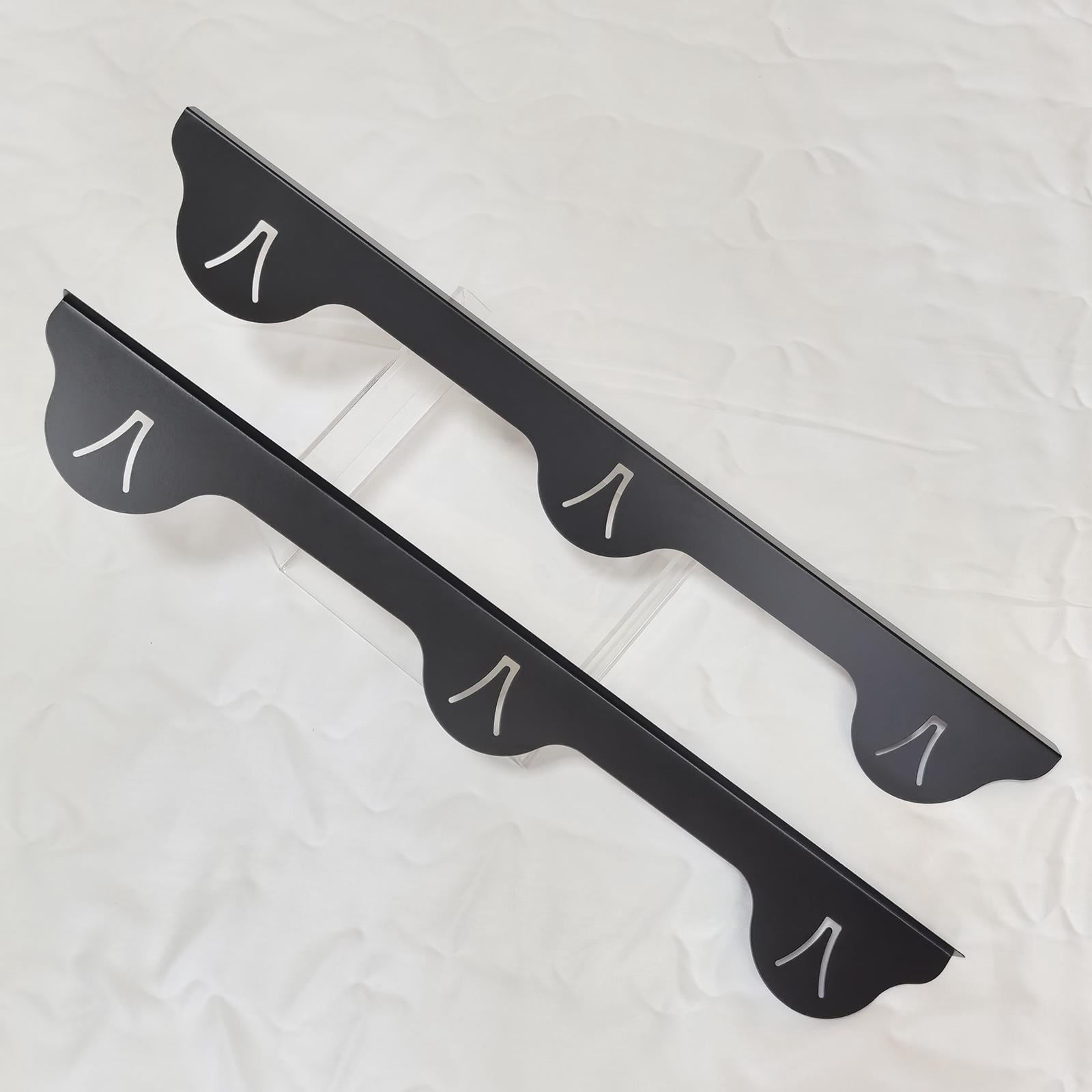 Fiocias 2x Stovetop Counter Gap Covers Side Guards Easy Clean Lightweight Heat Resistant Black