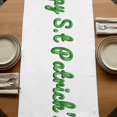 thumbnail image 5 of Table Runners 72 Inches Long Dress Scarves, Happy St. Patrick's Day Farmhouse Kitchen Table Runner, Coffee Tablerunners, Spring Green Lucky Clovers Leaf 16x72 Inch, 5 of 9