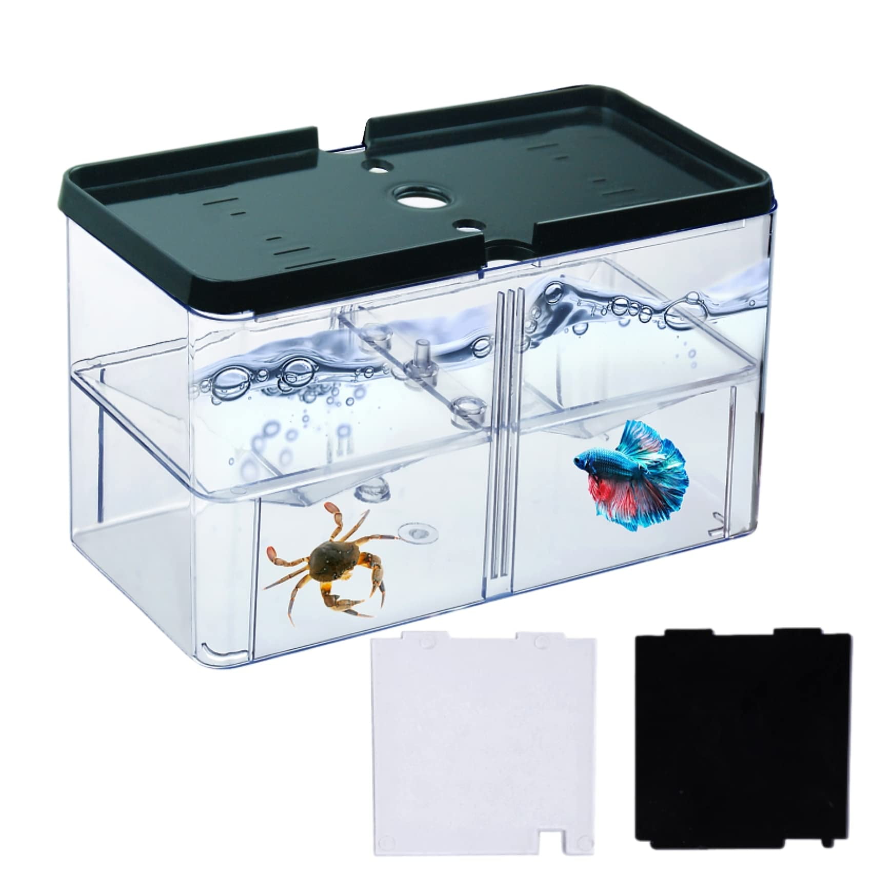 Mini Fish Tank, 3in1 Small Betta Tank Stackable Tiny Aquarium Tank