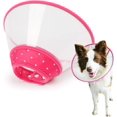 thumbnail image 1 of Collar ajustable para perros con cono de recuperación para mascotas, collar acolchado transparente con borde suave transpirable, cono de plástico para cachorros que protege el cuello, 1 of 6