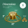 thumbnail image 4 of Home Heritage 1-1.75" Artificial Christmas Tree Rotating Metal Stand, Gold, 4 of 12