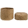 thumbnail image 2 of SHISUYAN Handmade Woven Flower Basket Gift Box Mini Sundries Container With Lid, 2 of 8