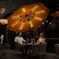 thumbnail image 4 of Solar LED 9FT Outdoor Patio Umbrella – 32 Lights, 8 Ribs, Tilt Crank, Market Table Sunshade for Garden, Pool, Deck, Backyard, 4 of 7