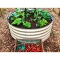 thumbnail image 6 of Vego Garden 17" Tall 42 inch Round Metal Raised Gardening Bed - Pearl White, 6 of 9