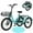 Cyan, variant on ABORON 3.0 Fat Tire Electric Trike for Senior Foldable E-Bike, 750W Motorized Tricycle Adult 20" Folding 3 Wheel Electric Commute Bike Trike w/48V Battery and Storage Baskets