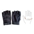 thumbnail image 2 of Fingerless Gloves, Breathable Non-Slip Half Finger Sports Gloves, Adjustable Wrist Strap Shock Absorbing Workout Gloves for Cycling Riding Gym Training Climbing Hiking Outdoor Activities, 2 of 3