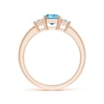 thumbnail image 2 of ANGARA IGI Certified Lab Grown 1.17 Ct Blue & White Diamond Ring for Women in 14K Rose Gold (Size-7x5mm| Clarity-VS) | April Birthstone, Anniversary, Jewelry Gift for Women | Blue Diamond Ring, 2 of 7