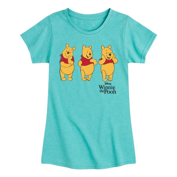 Winnie the Pooh - Triple Pooh - Youth Girls Fitted Short Sleeve T-Shirt