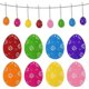 thumbnail image 1 of 48pcs Felt Easter Egg Ornaments Easter Tree Decorations Egg Shaped Hanging Decorations, 1 of 5