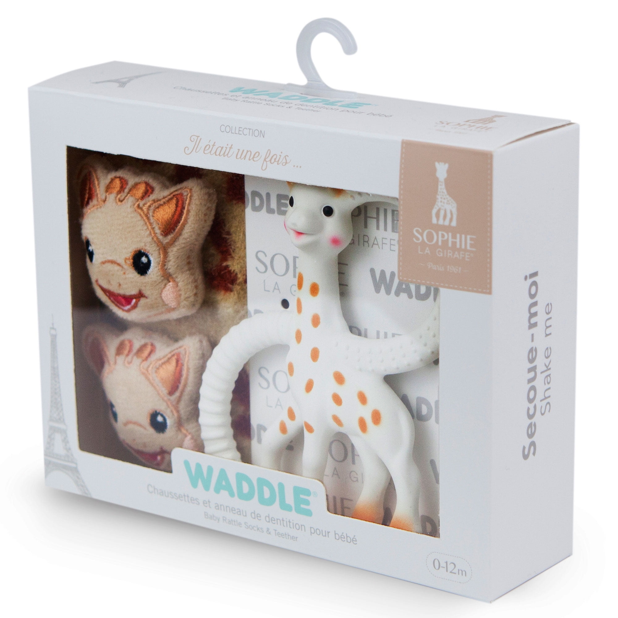 Sophie The Giraffe Teething Ring and Waddle Rattle Socks Baby Gift Set Vulli