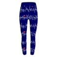 thumbnail image 4 of BLTIBY Valentine's Day Leggings for Women Spring Summer Mardi Gras Printed High Waisted Tummy Control Fashion Casual Yoga Pants Blue M, 4 of 7