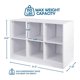 thumbnail image 2 of Organizador de almacenamiento de 6 cubos, estantería de 2 niveles con 3 compartimentos, estantes abiertos de madera de 3 x 2 pulgadas, sistema de estanterías Cubby, armario ancho para juguetes para, 2 of 6