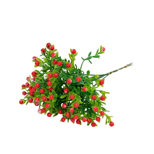 Flores Artificiales Decoración de Hierro Inteprter 2x Coloridos Rojo HA084317-03