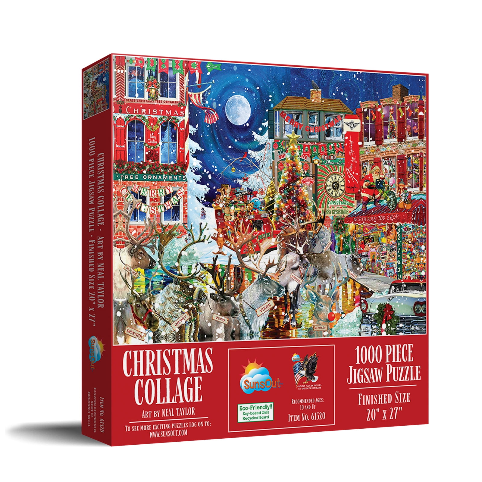 SUNSOUT Christmas Memories 1000-Piece Jigsaw Puzzle By Tom Wood - Finished Size 20" X 27"